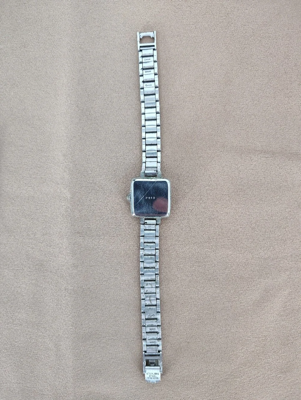 Vintage Polini Women's Silver Square Dial Bracelet Watch